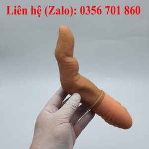 Ngón tay giả mềm mại rung móc lốp nhiều tần số có sưởi ấm