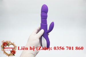 Dương vật giả rung thụt ngoáy sưởi ấm có nhánh phụ rung liếm
