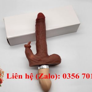 Dương vật giả mềm mại như thật rung thụt mạnh có nhánh phụ rung liếm hạt le